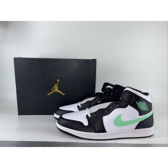 Size 16 - Air Jordan 1 Mid Green Glow New With Box - Picture 1 of 9